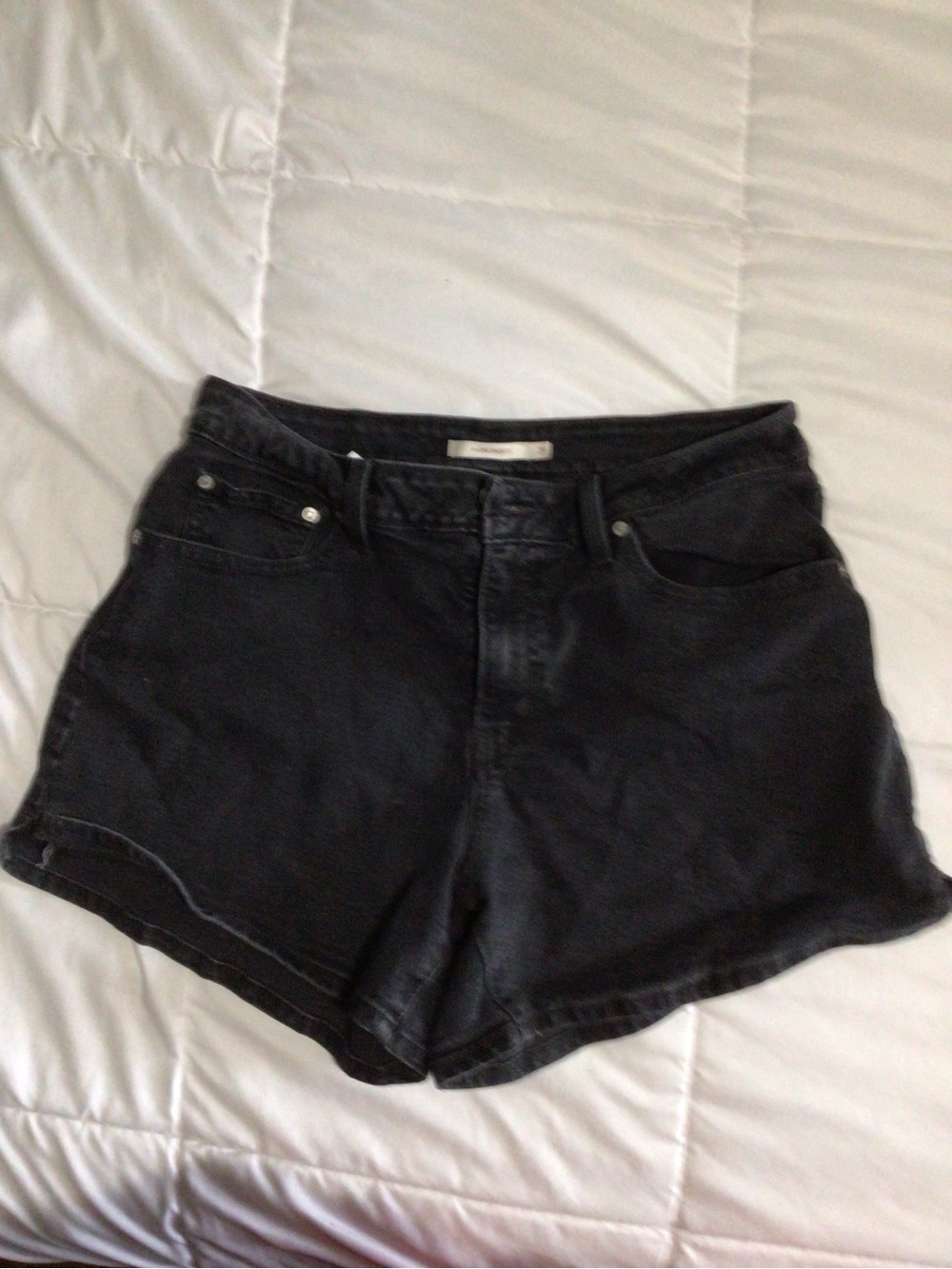 Levi's Black High-Waist Denim Shorts